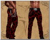 #Red Leopard Pants M