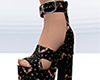 Black Floral Sandals
