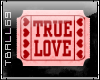 true love ticket sticker