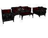 ~LB~Gothic Red Sofa set