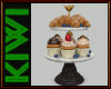 Antique pastry display