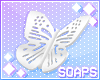 +Butterfly Clips White