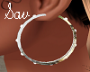White /Gold Hoops