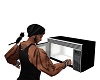 ANIMATED BLACK MICROWAVE