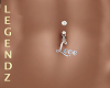 Silver Love Belly Ring