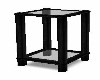 BLACK/GLASS END TABLE