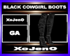 BLACK COWGIRL BOOTS