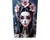 Cutout girl with flowers