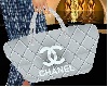Chanel grey hand bag