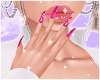 pink candy nail