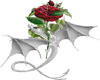 White Dragon with Rose