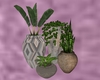 4 vase art deco planters