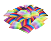 Rainbow cushions