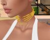 skeliton gold choker