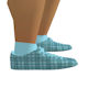 Teal Plaid Sneakers