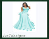JT Teal Flowing Gown