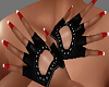 H/Black Gloves/Red Nails