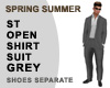 ST OPEN SHIRT SUIT GREY