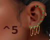 Golden Emerald Earrings