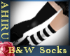 [A] Blk/Wht Socks