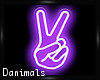 !DM |Neon Peace Sign|