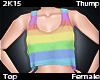 T | Rainbow Halter Top
