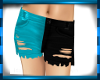 emo blue/black shorts