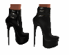 black leather heels