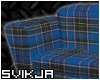 Sv™|Blue,PLAID.COUCH