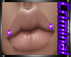 Purple Corner Lip Studs