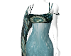 Teal Glam Gown W Scarf
