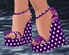 SR- Purple Polka Wedges