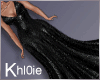 K black sparkle gown