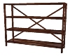 Wooden store shelf