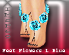 !69! Feet Flowers L Blue
