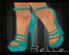 !! Strappy Heels Teal