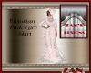 pink lace long skirt