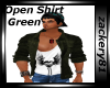 Open Sexy Shirt Green