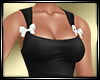 LS~OPEN TOP BLK/WHT BOWS