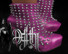 pink spike boots