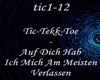 TicTekkToe - Auf Dich..