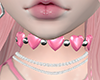 Heart Choker Pink