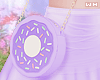 w. Lilac Donut Purse