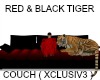 RED & BLACK TIGER COUCH