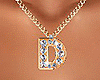 D Letter Gold Necklace