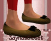 *J* Gold Flat Slippers