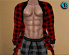Red Open Robe Plaid (M)