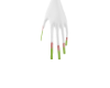 GREEN FRENCHIES NAILS