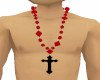 RED BLACK ROSARY