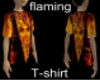 flaming skull T-shirt~!~